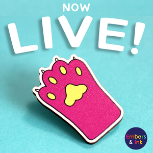 Pink Paw Pin Badges are LIVE!