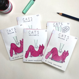 Cats Volume 1 -  A Hand-Drawn Zine by Emma Woodthorpe (Issue 5 - Bonus Format)