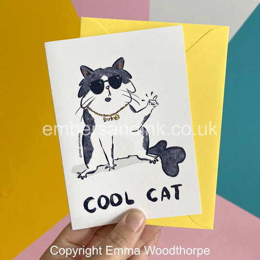 NEW Cool Cat Greetings Card