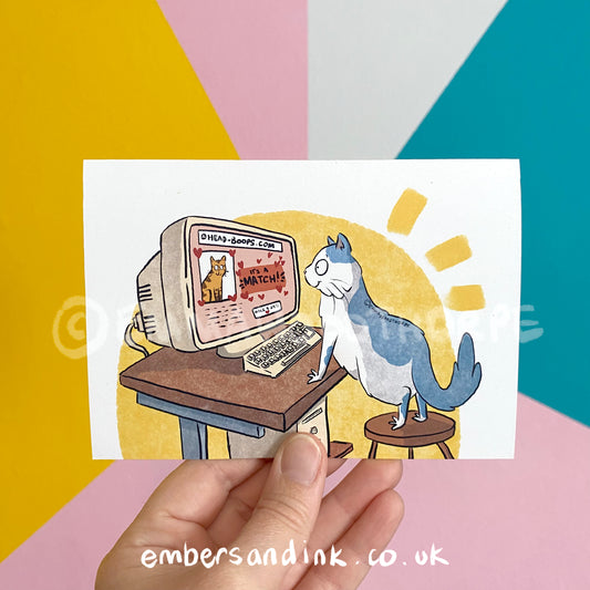 It's a Match! Greetings Card by Emma Woodthorpe