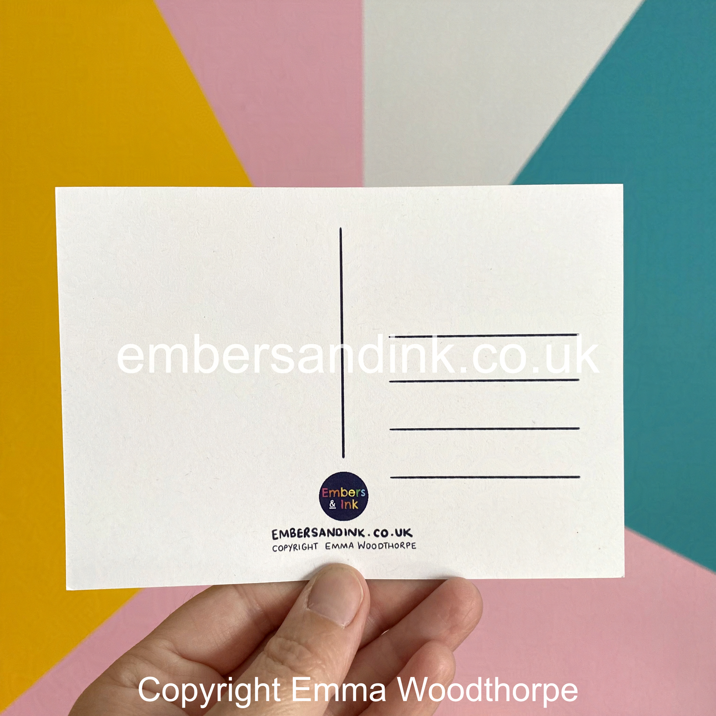 Neighbourhood Watch Cats Postcard by Emma Woodthorpe