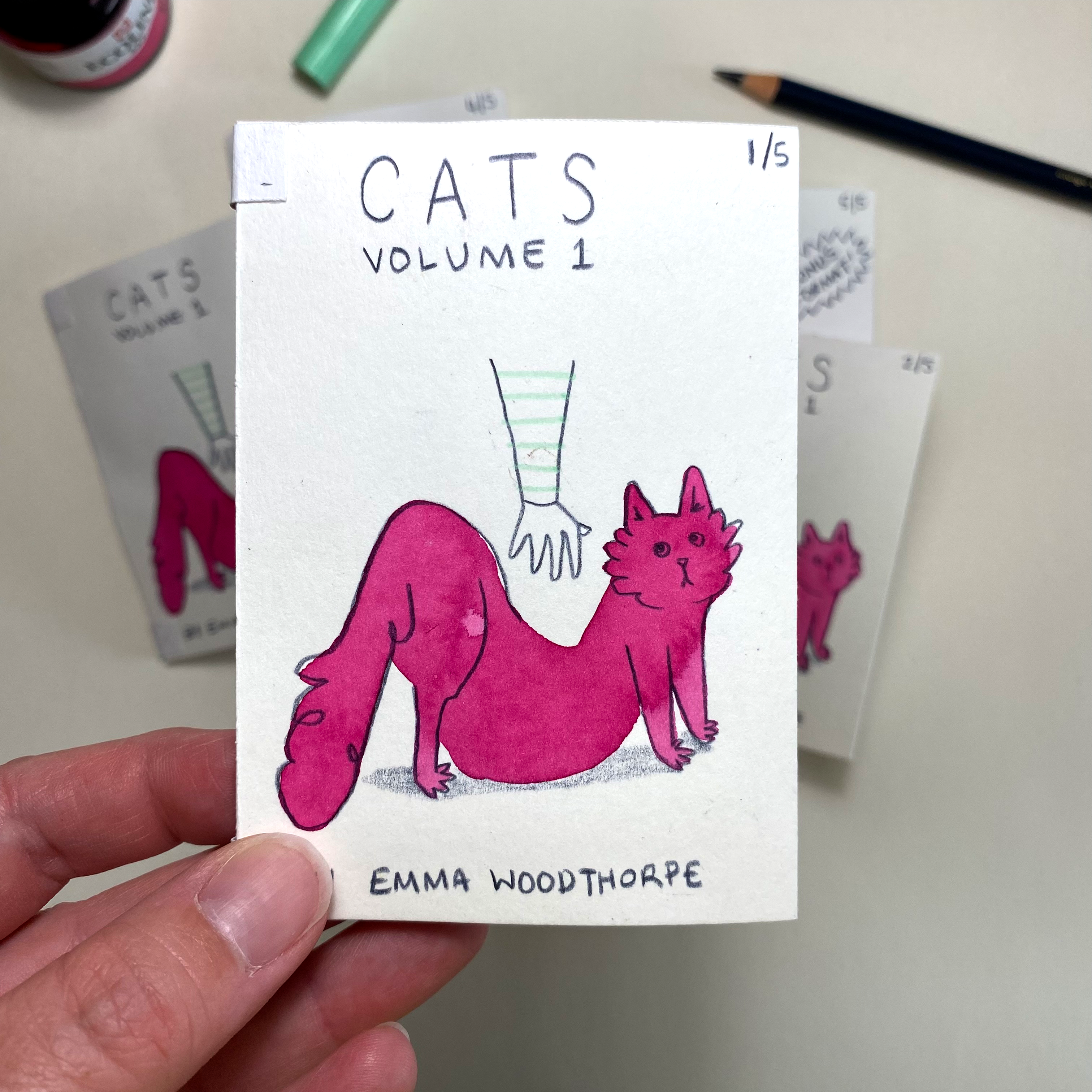 Cats Volume 1 -  A Hand-Drawn Zine by Emma Woodthorpe (issues 1-4)