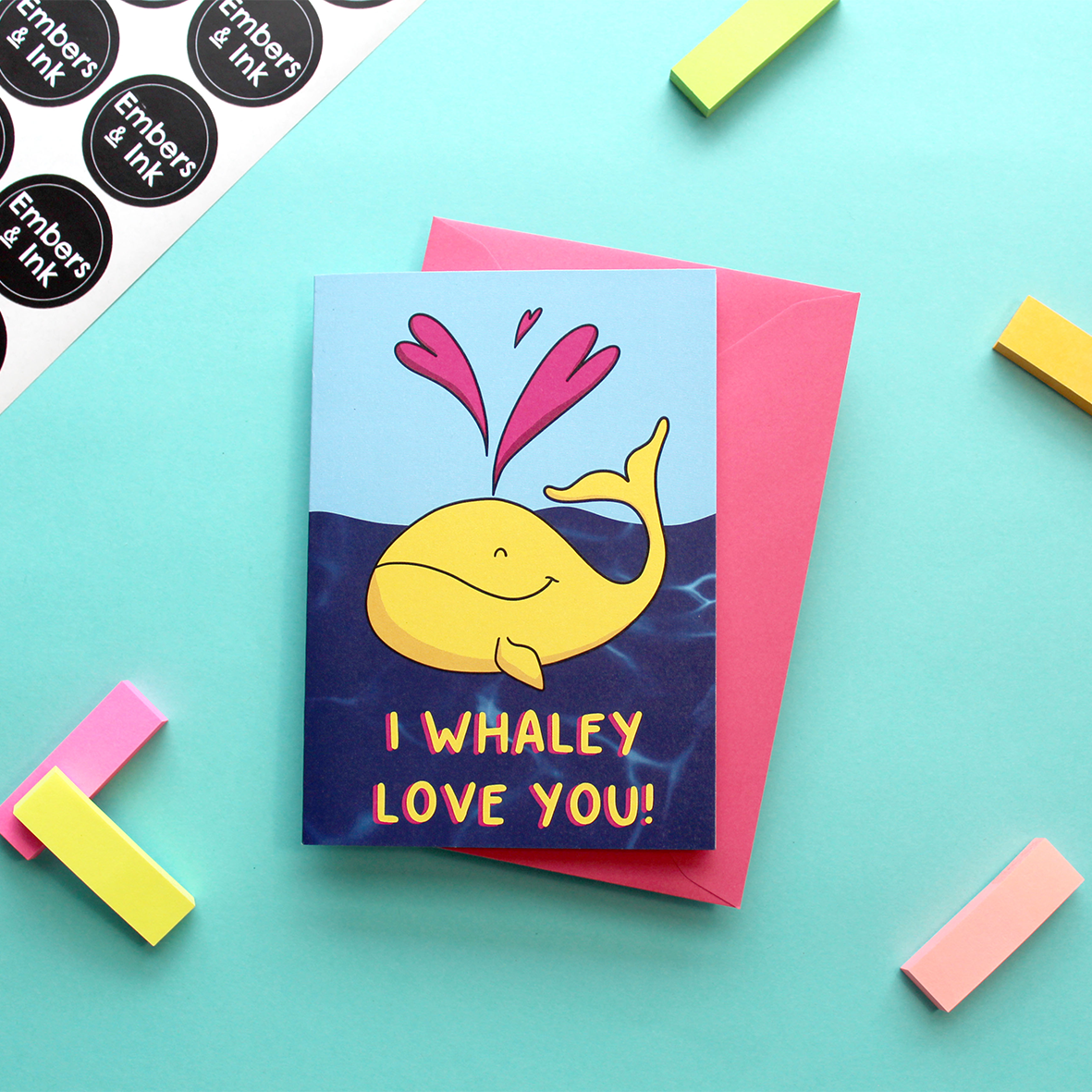 I Whaley Love You Greetings Card