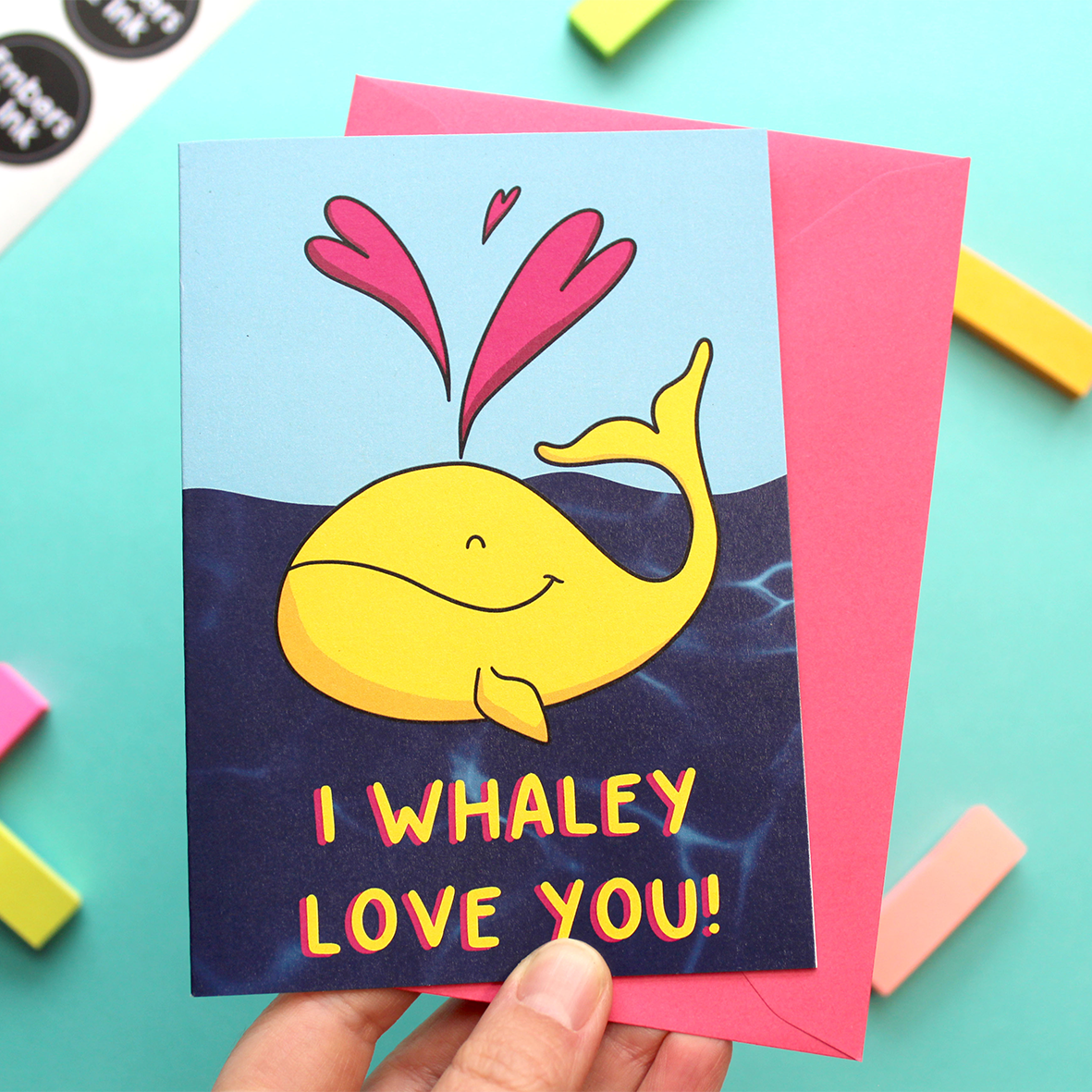 I Whaley Love You Greetings Card