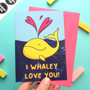 I Whaley Love You Greetings Card
