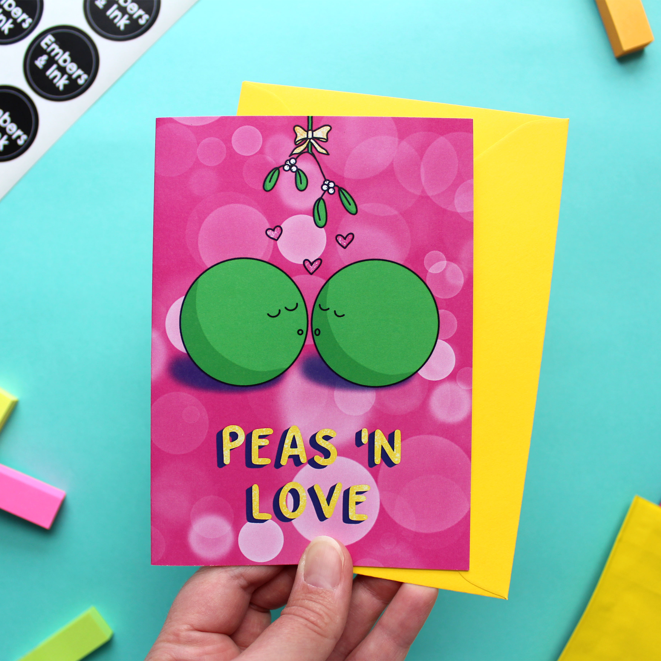 Peas 'n Love Christmas Card