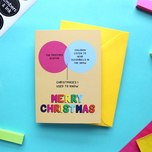 White Christmas Venn Diagram Christmas Card