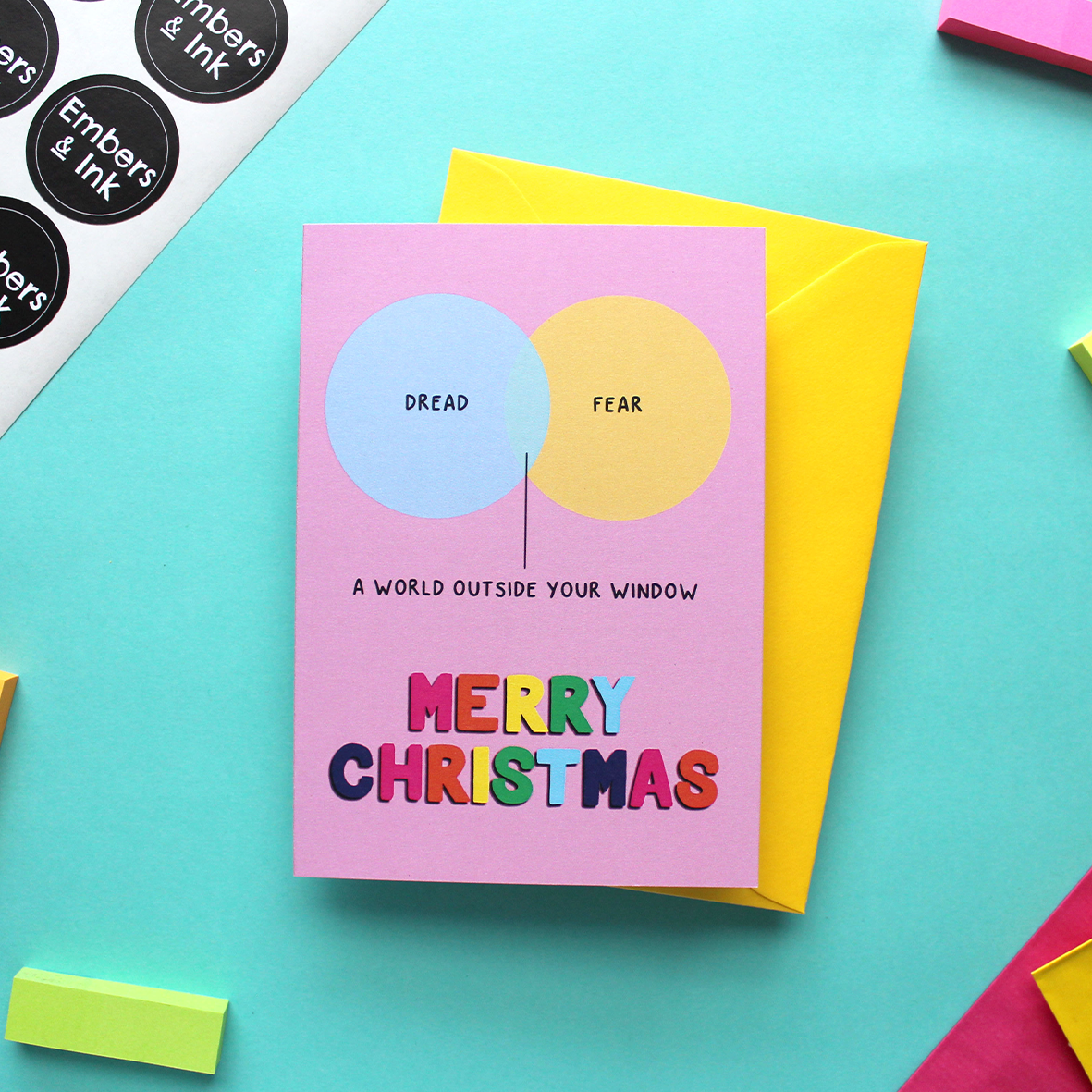 Dread and Fear Venn Diagram Christmas Card