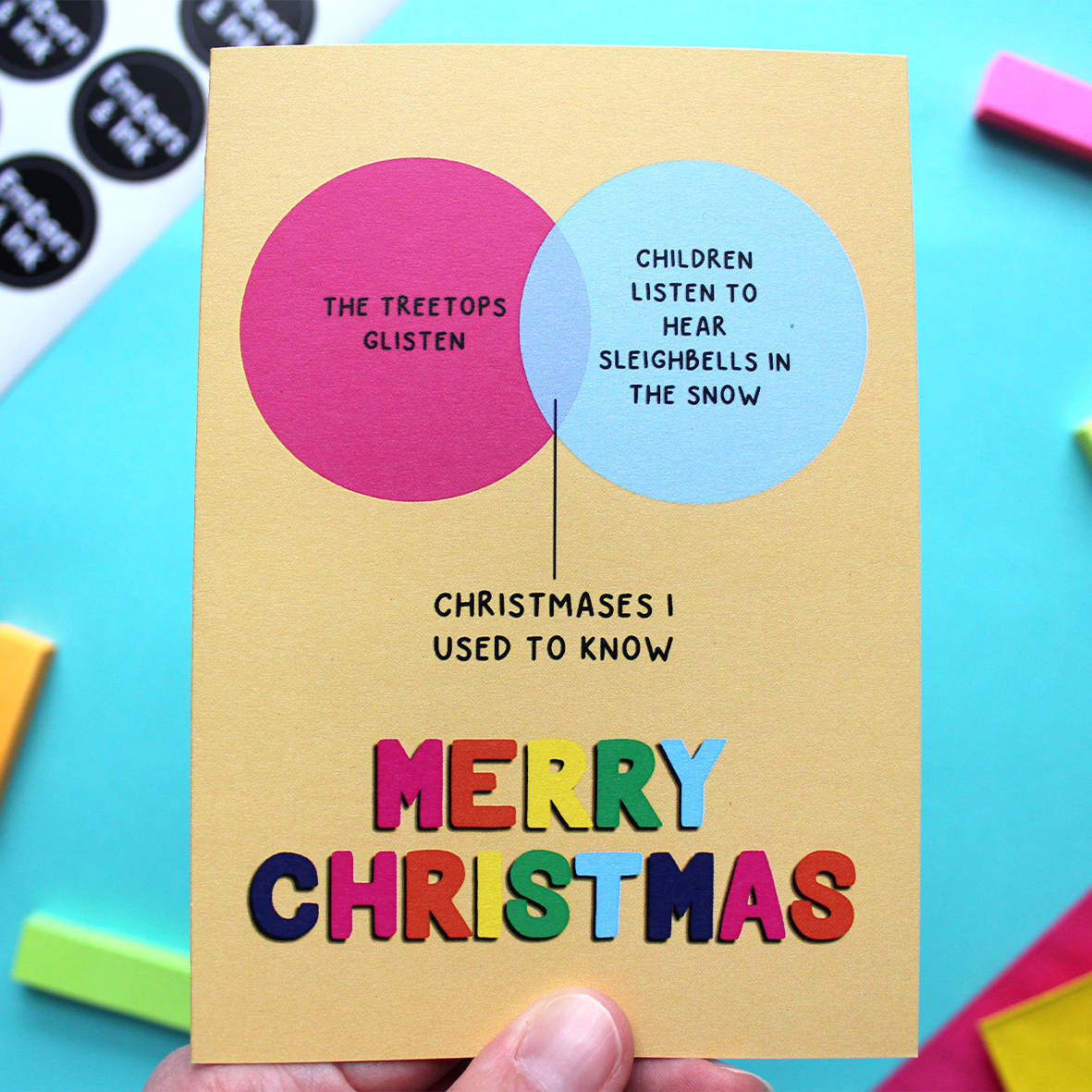 White Christmas Venn Diagram Christmas Card