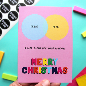 Dread and Fear Venn Diagram Christmas Card