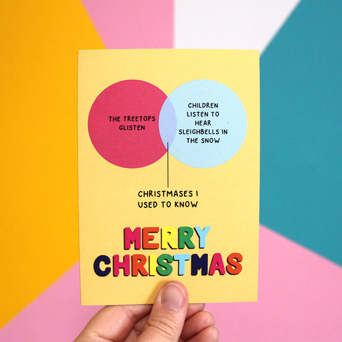 White Christmas Venn Diagram Christmas Card