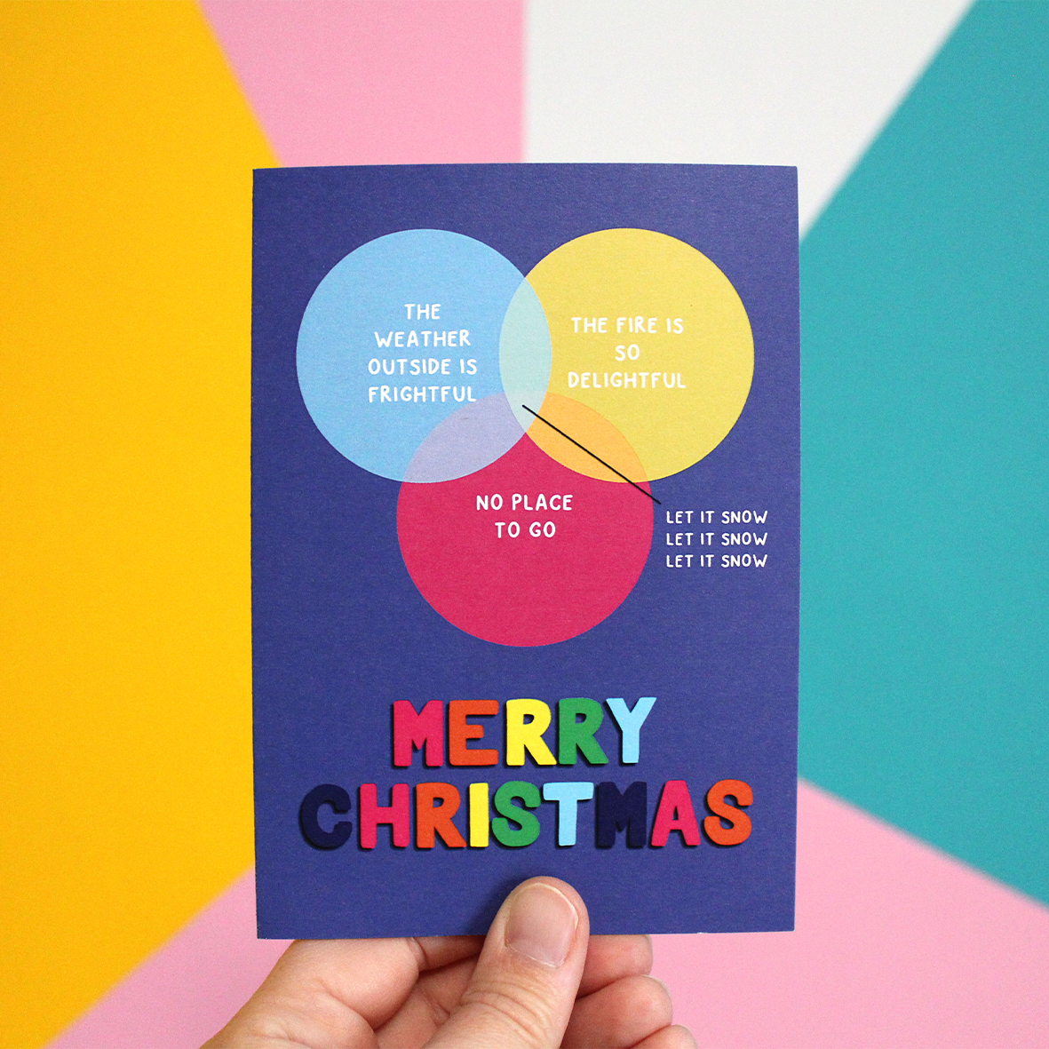Let It Snow Venn Diagram Christmas Card