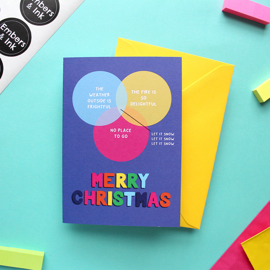 Let It Snow Venn Diagram Christmas Card