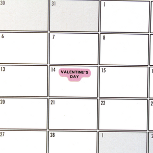 the Valentine's Day sticker is shown on the Feb 14th square.